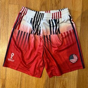 Red Gradient Kids Athletic Shorts